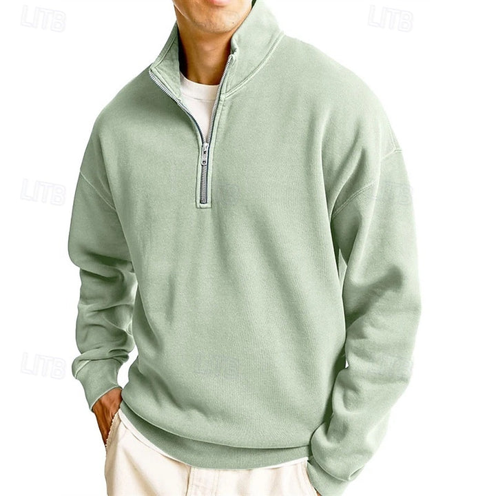 Luuk | Verfijnde Sweater met Ritskraag