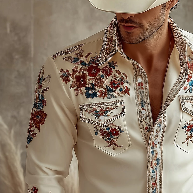Boudewijn | Geborduurd Western Overhemd