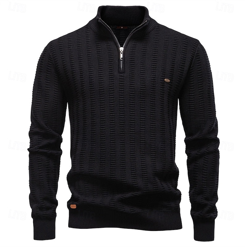 Alwin | Verfijnde Half-Zip Trui
