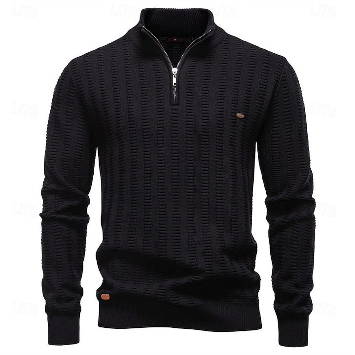 Alwin | Verfijnde Half-Zip Trui