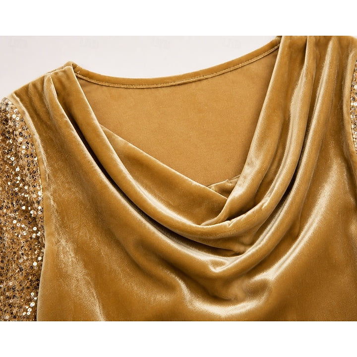 Wilhelmina | Elegante Top met Glinsterende Mouwen