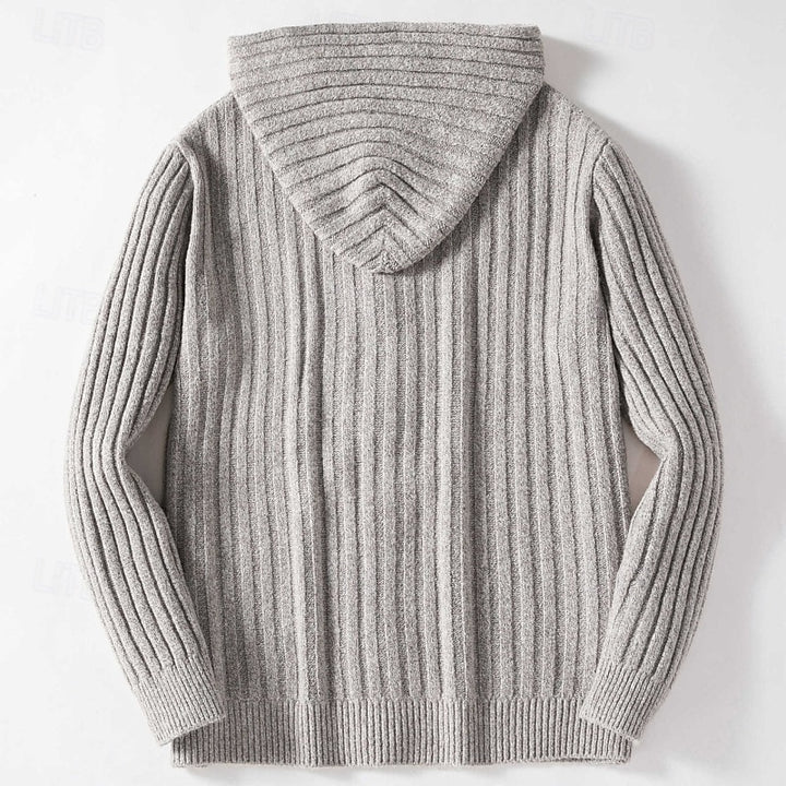Lodewijk | Warm Gebreid Vest met Capuchon