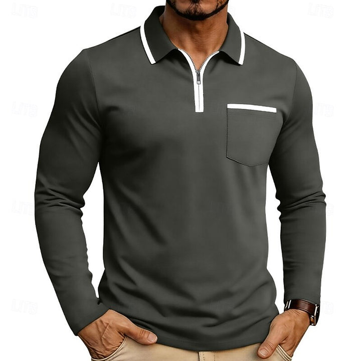 Reinoud | Verfijnde Poloshirt met Halve Rits