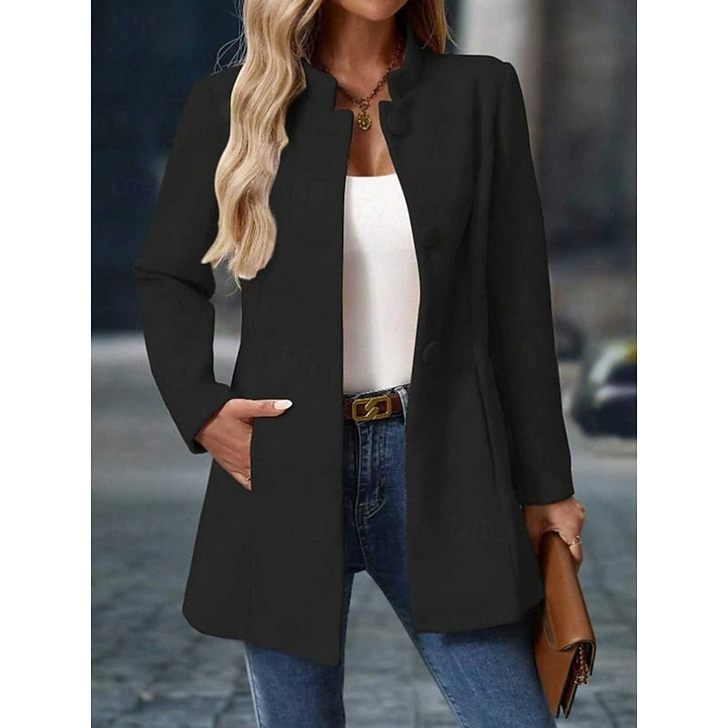 Ingeborg | Elegante Opstaande Kraag Jas