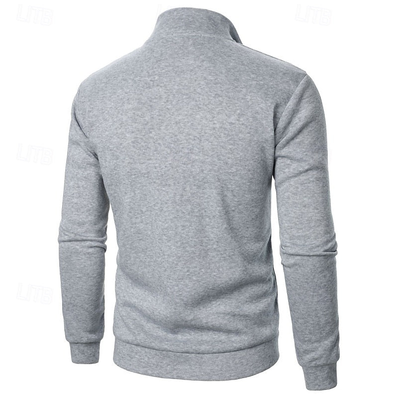 Michiel | Verfijnde Sweater met Ritskraag