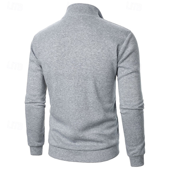 Michiel | Verfijnde Sweater met Ritskraag