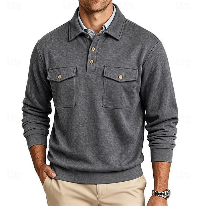 Lex | Klassiek Poloshirt met Lange Mouw