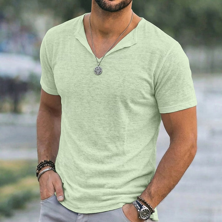 Olivier | Verfijnd V-hals shirt