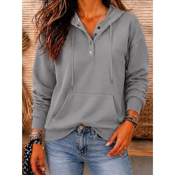 Anouk | Comfortabele Hoodie met Knoopsluiting