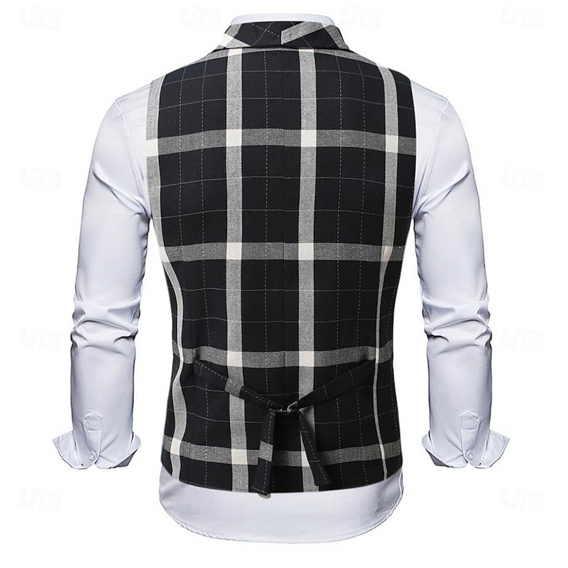 Anton | Dubbelrijs Geruit Gilet