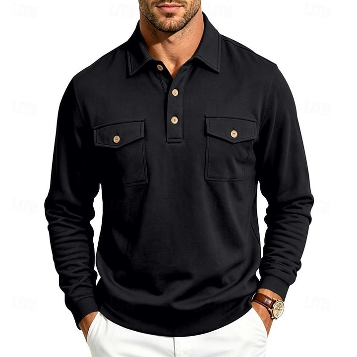 Lex | Klassiek Poloshirt met Lange Mouw